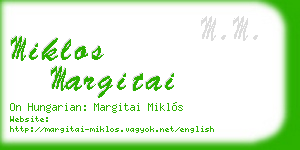 miklos margitai business card