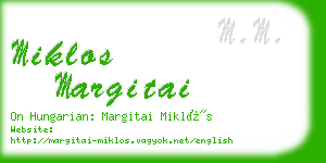 miklos margitai business card